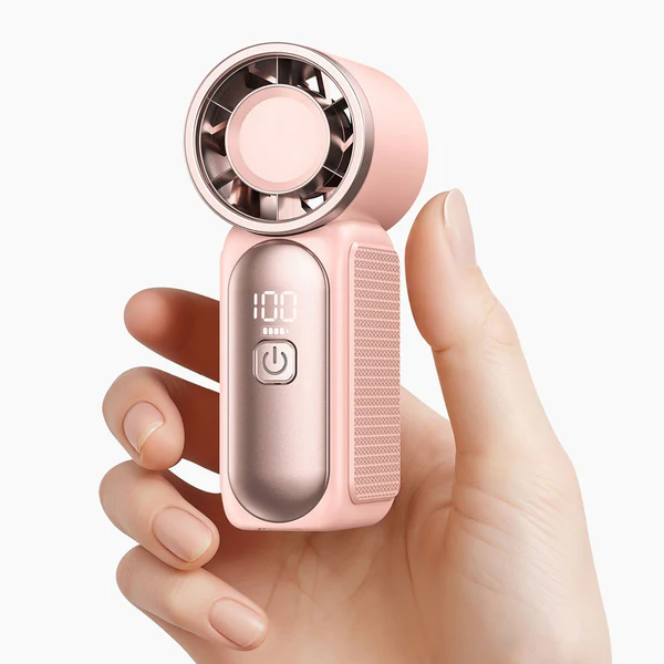 Gaiatop Ultra-Compact Turbo Handheld Fan with LED Display - Pocket-Sized, High-Speed Cooling HF-18
