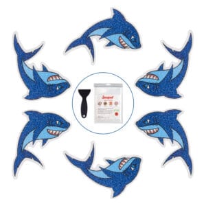 Secopad Non Slip Shark Bathtub Stickers, 20 PCS Adhesive Anti Slip Decal Threads for Shower and Bath Tub