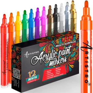 Medium Tip porcelaine paint pen — Set of 12 ceramic paint pens