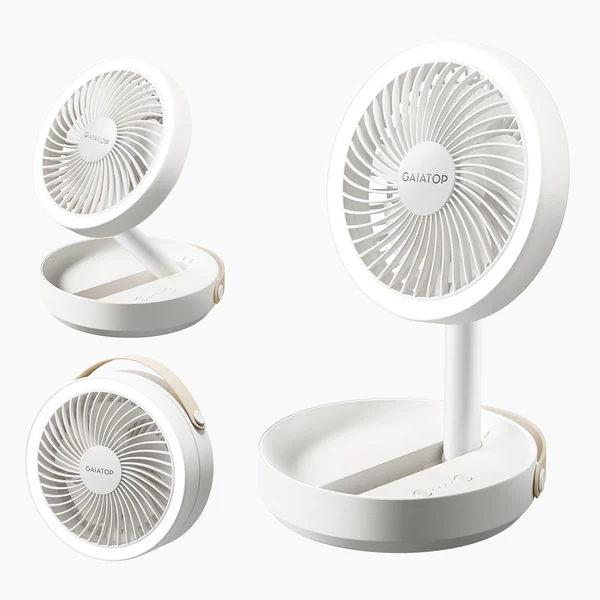 Gaiatop Foldable Rechargeable Table Fan with LED Light FF-01 - Image 9