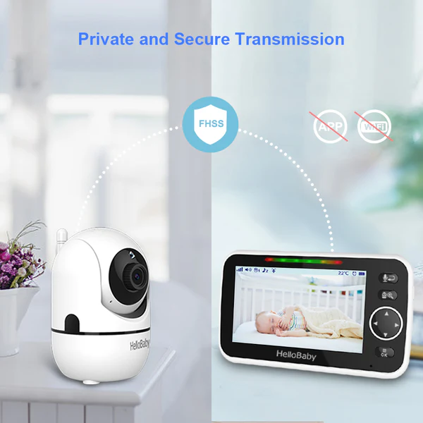 HelloBaby 5" Video Baby Monitor with 1 Camera HB6550