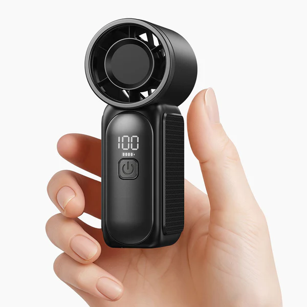 Gaiatop Ultra-Compact Turbo Handheld Fan with LED Display - Pocket-Sized, High-Speed Cooling HF-18 - Image 9