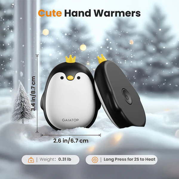 Gaiatop Penguin Shaped Cute Hand Warmers with Magnetic Design - Rechargeable HW-05 - Image 9