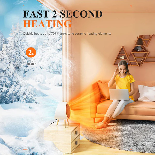 Gaiatop Stylish PTC Ceramic Space Heater with Fast 2-Second Heating and Quiet Operation K-116 - Image 9
