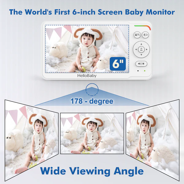 HelloBaby 6" Video Baby Monitor with 1 Camera HB6560 - Image 7