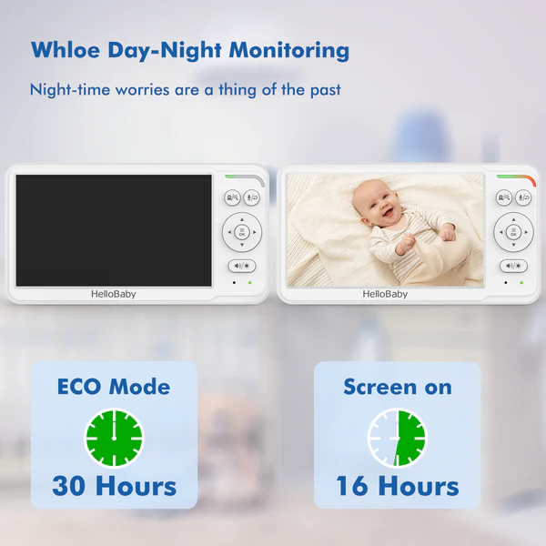 HelloBaby 6" Video Baby Monitor with 1 Camera HB6560 - Image 6