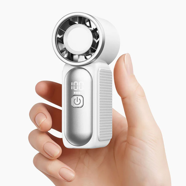 Gaiatop Ultra-Compact Turbo Handheld Fan with LED Display - Pocket-Sized, High-Speed Cooling HF-18 - Image 5