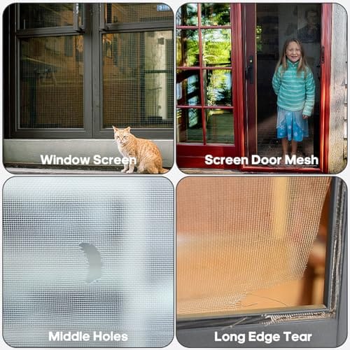 Secopad Screen Repair Tape, Window Screen Door Repair Kit, Strong Adhesive Fiberglass Window Patch Tape Mesh - Image 4