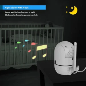 HelloBaby 5" Video Baby Monitor with 2 Cameras HB6550-2