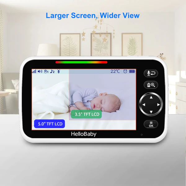 HelloBaby 5" Video Baby Monitor with 1 Camera HB6550 - Image 14