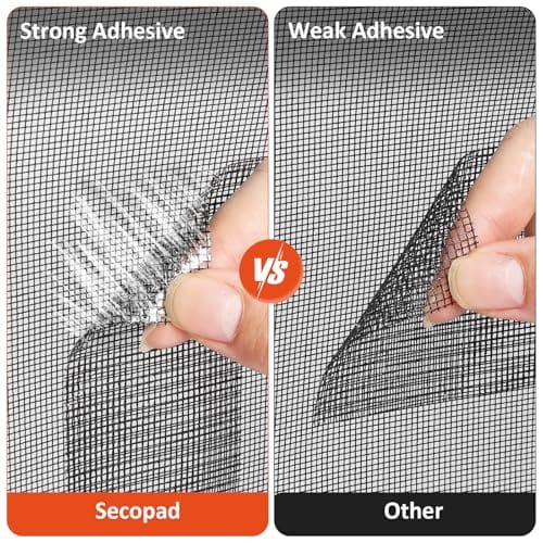 Secopad Screen Repair Tape, Window Screen Door Repair Kit, Strong Adhesive Fiberglass Window Patch Tape Mesh - Image 3