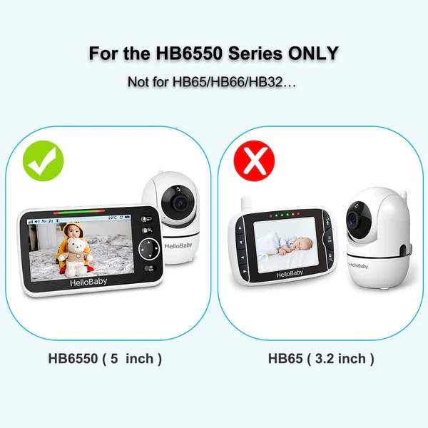 HelloBaby 5" Video Baby Monitor with 2 Cameras HB6550-2 - Image 4