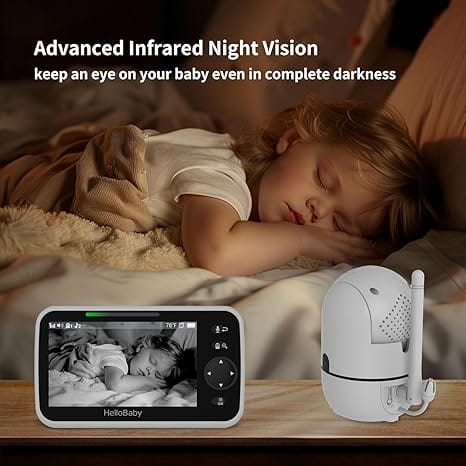 HelloBaby 5" Baby Monitor with 3 Cameras HB6550-3 - Image 5