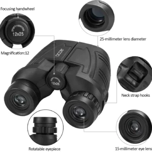 Occer 12x25 Compact Binoculars for Adults and Kids