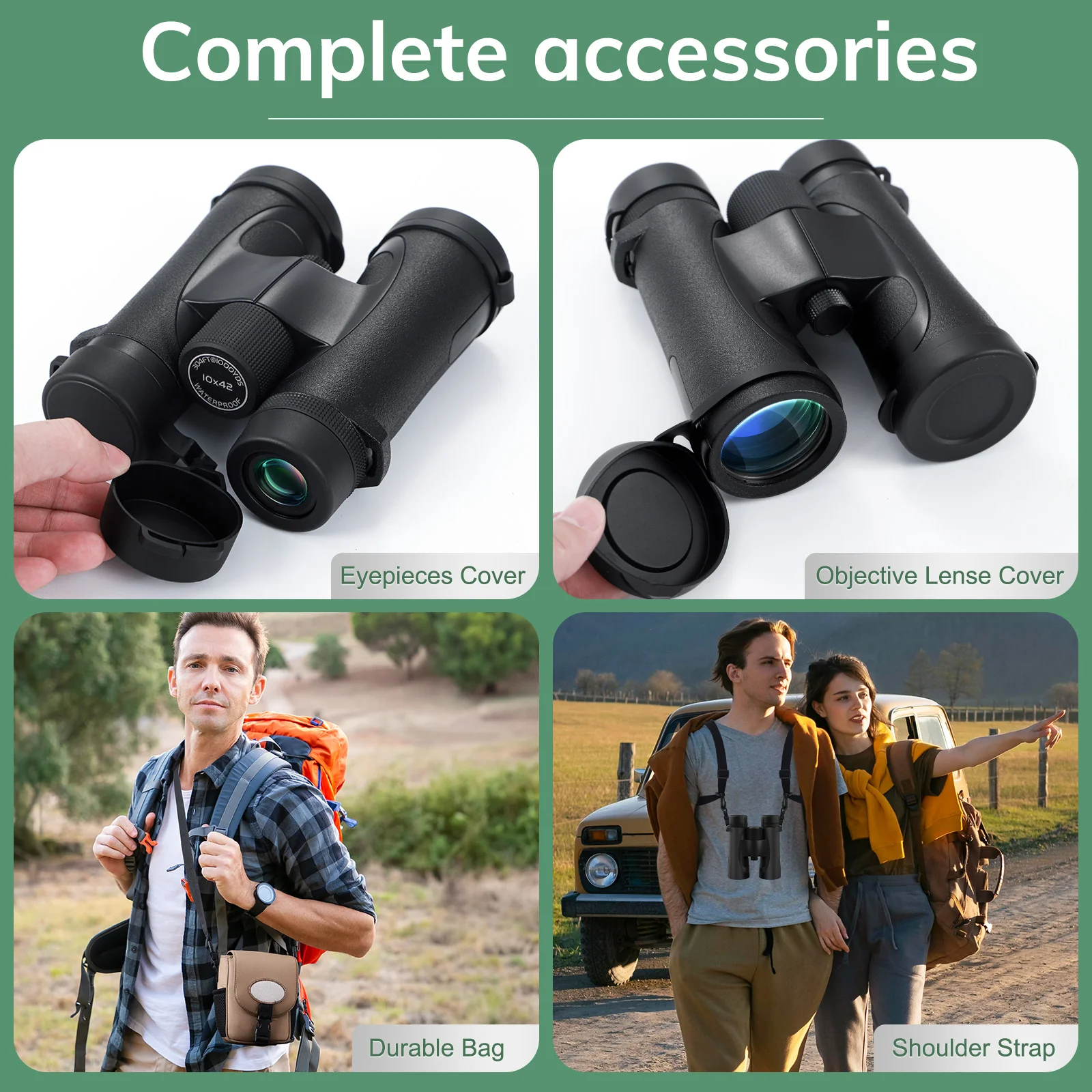 Occer 10x42 Professional Binoculars Adults Easy Focus Compact Binoculars - Image 2