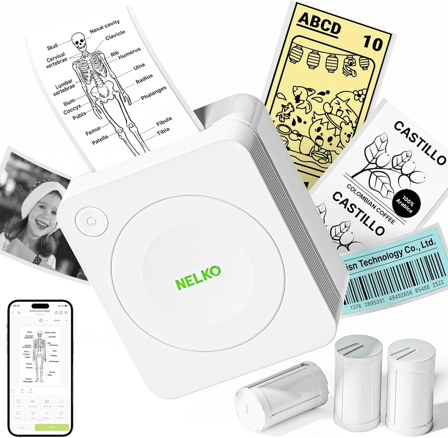 NELKO PM230 Bluetooth Sticker Printer - Image 10