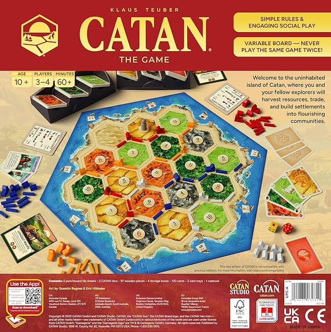 CATAN Board Game (6th Edition) Trade, Build & Settle in the Classic Strategy Game for Family, Kids & Adults, Ages 10+, 3-4 Players, 60-90 Min Playtime - Image 5