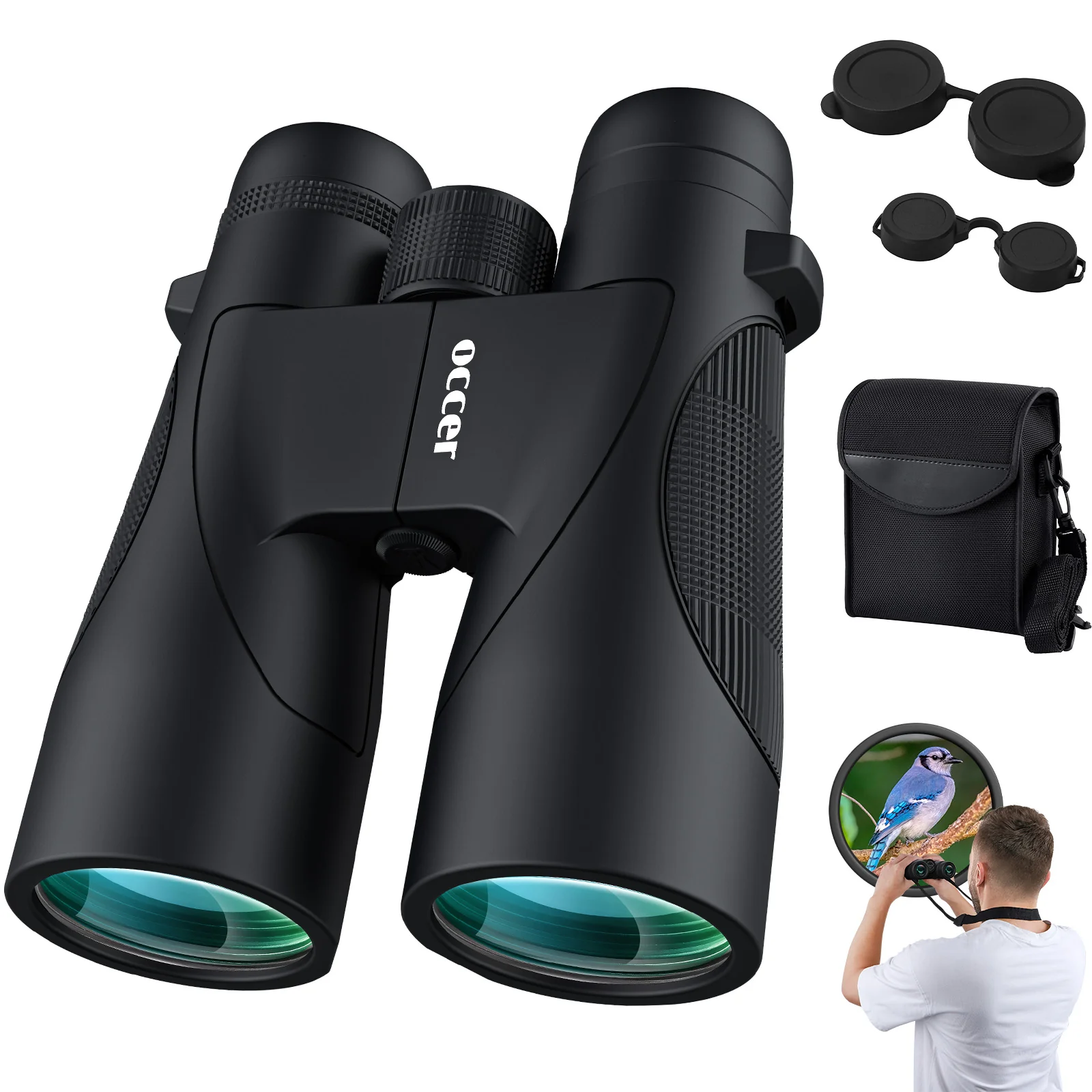Occer 12x50 Bird Watching Binoculars for Adults HD High Powered Binoculars