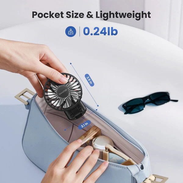 Gaiatop Portable Handheld Fan With Digital Display Foldable 3 Speed USB Ideal For Desk And Travel HF-06 - Image 10