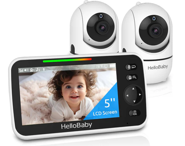 HelloBaby 5" Video Baby Monitor with 1 Camera HB6550 - Image 10