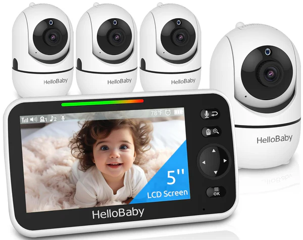 HelloBaby 5" Video Baby Monitor with 1 Camera HB6550 - Image 8