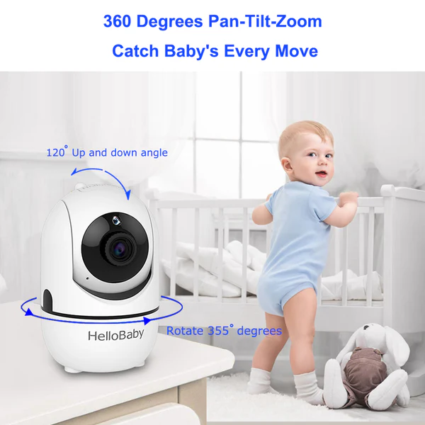 HelloBaby 5" Video Baby Monitor with 1 Camera HB6550 - Image 4