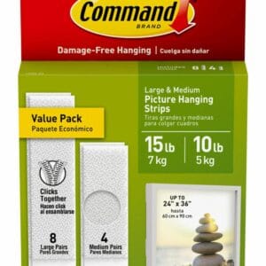Command™ Medium and Large White Picture Hanging Strips