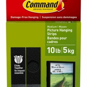 Command™ 10 lb Medium Black Picture Hanging Strips