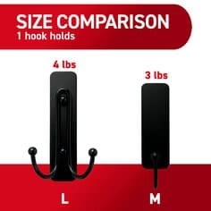 Command™ Decorative Medium Matte Black Hook - Image 9