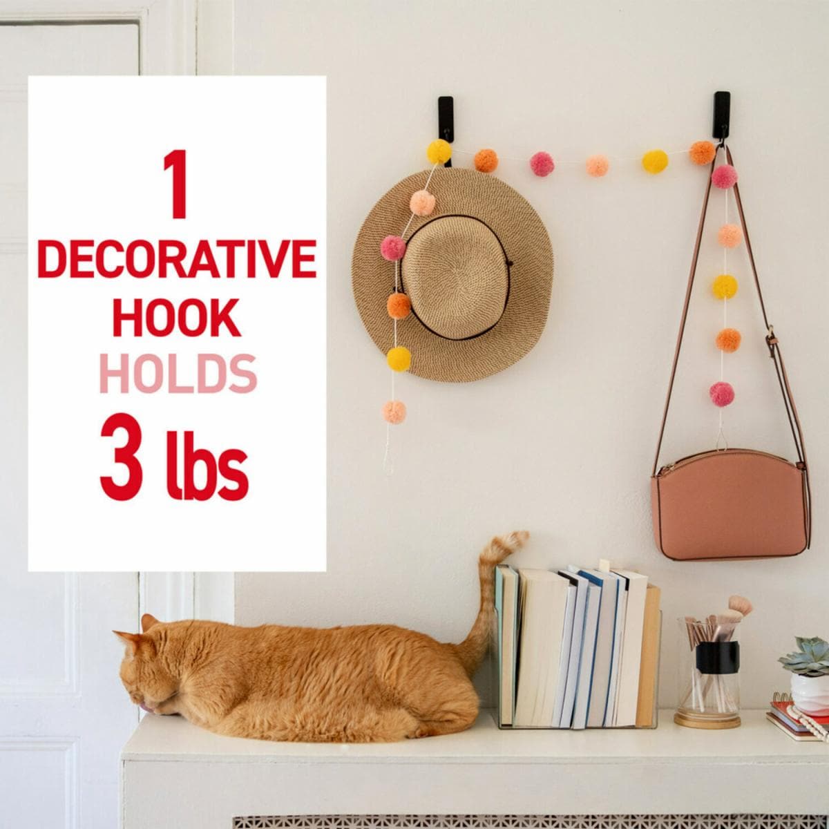 Command™ Decorative Medium Matte Black Hook - Image 4