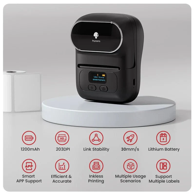 Phomemo M110 Bluetooth Portable Thermal Business Label Maker - Image 9