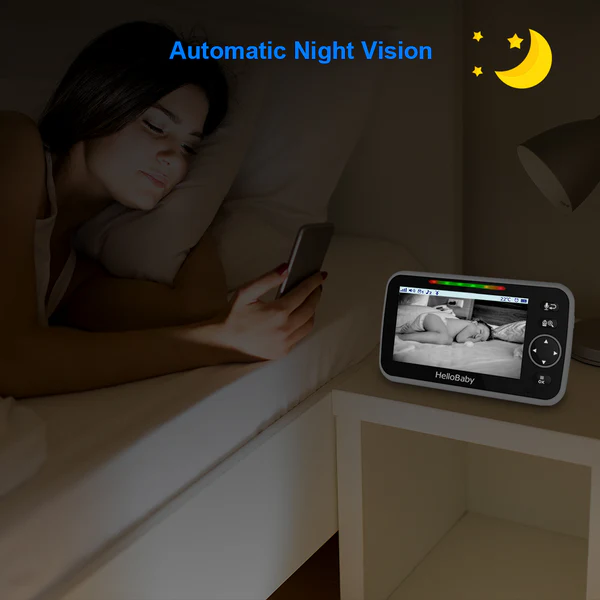 HelloBaby 5" Video Baby Monitor with 1 Camera HB6550 - Image 6